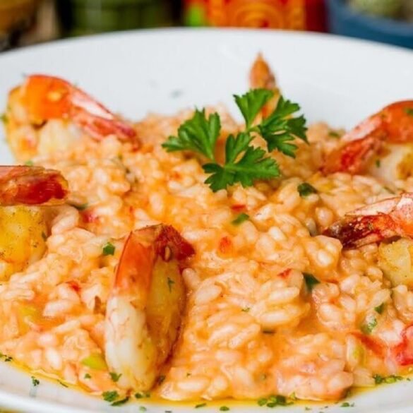 risoto de camarão