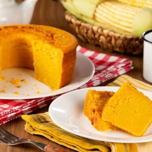bolo de milho cremoso de liquidificador