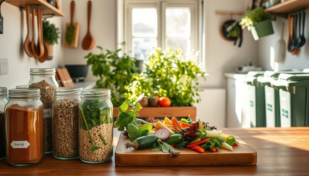 organização de cozinha para reduzir desperdício zero