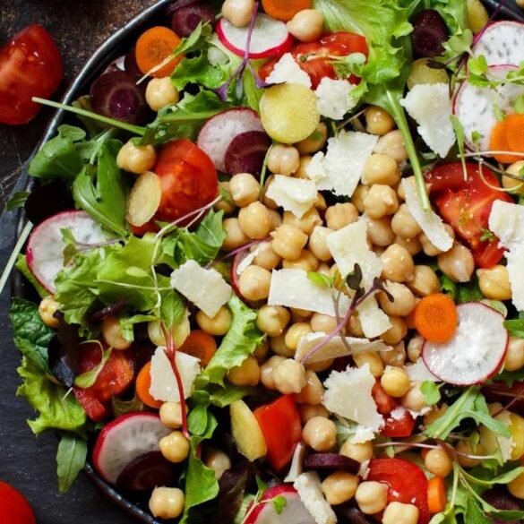salada de grão de bico