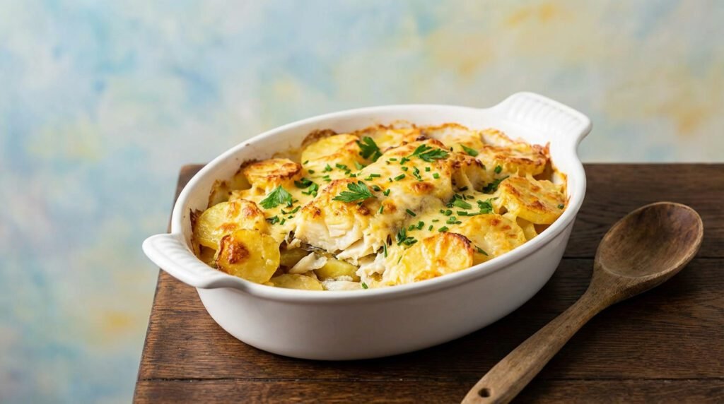 Bacalhau Gratinado com Batatas