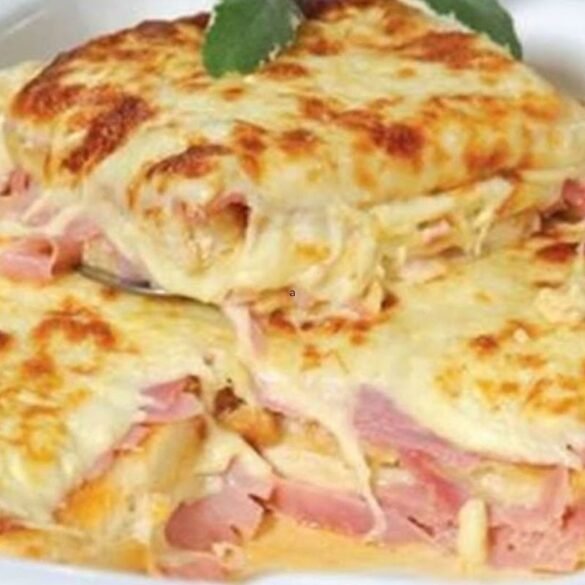lasanha de presunto e queijo