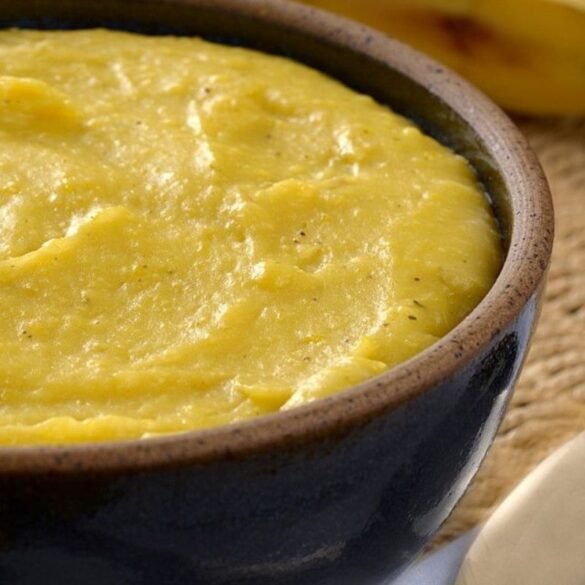 purê de banana da terra